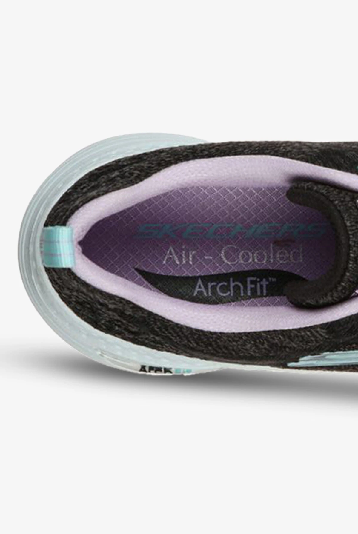 Skechers Sport Women's Arch Fit Comfy Wave Black/Lavender Trim Athletic Lace Up Nursing Shoes - Image 6
