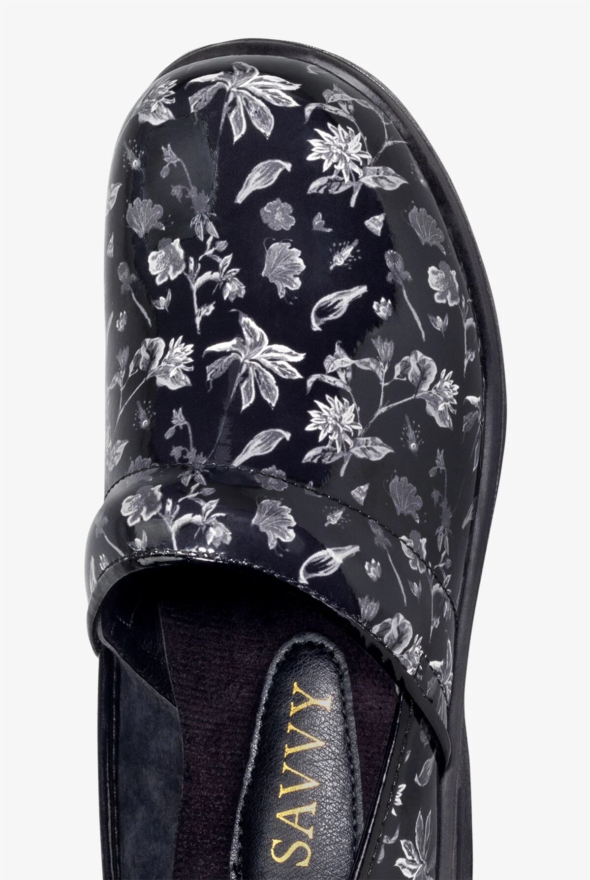 Savvy Women's Brandy Silver Flower Clogs - Image 2