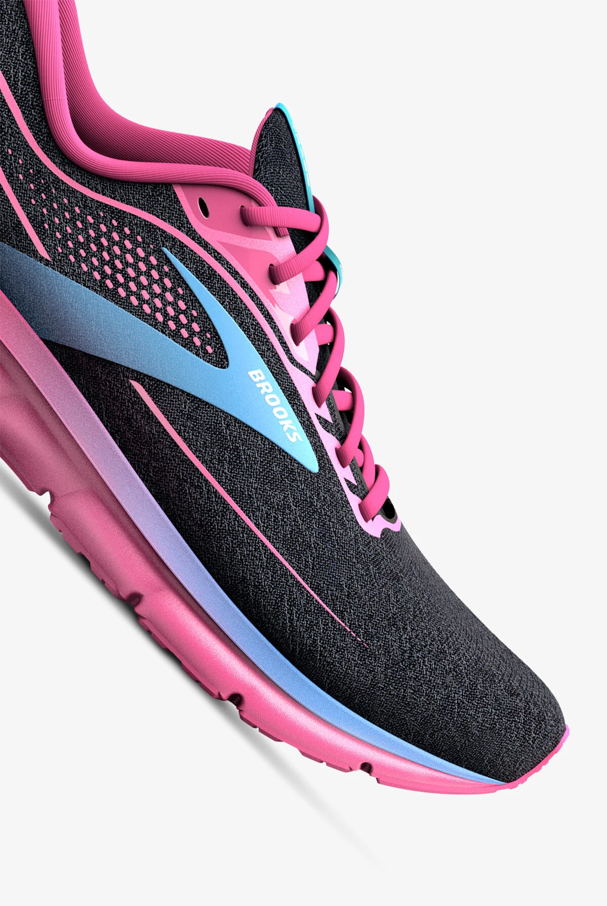 Brooks Women's Trace 2 Black/Marina/Lilac Rose Athletic Lace Up Nursing Shoes - Image 3