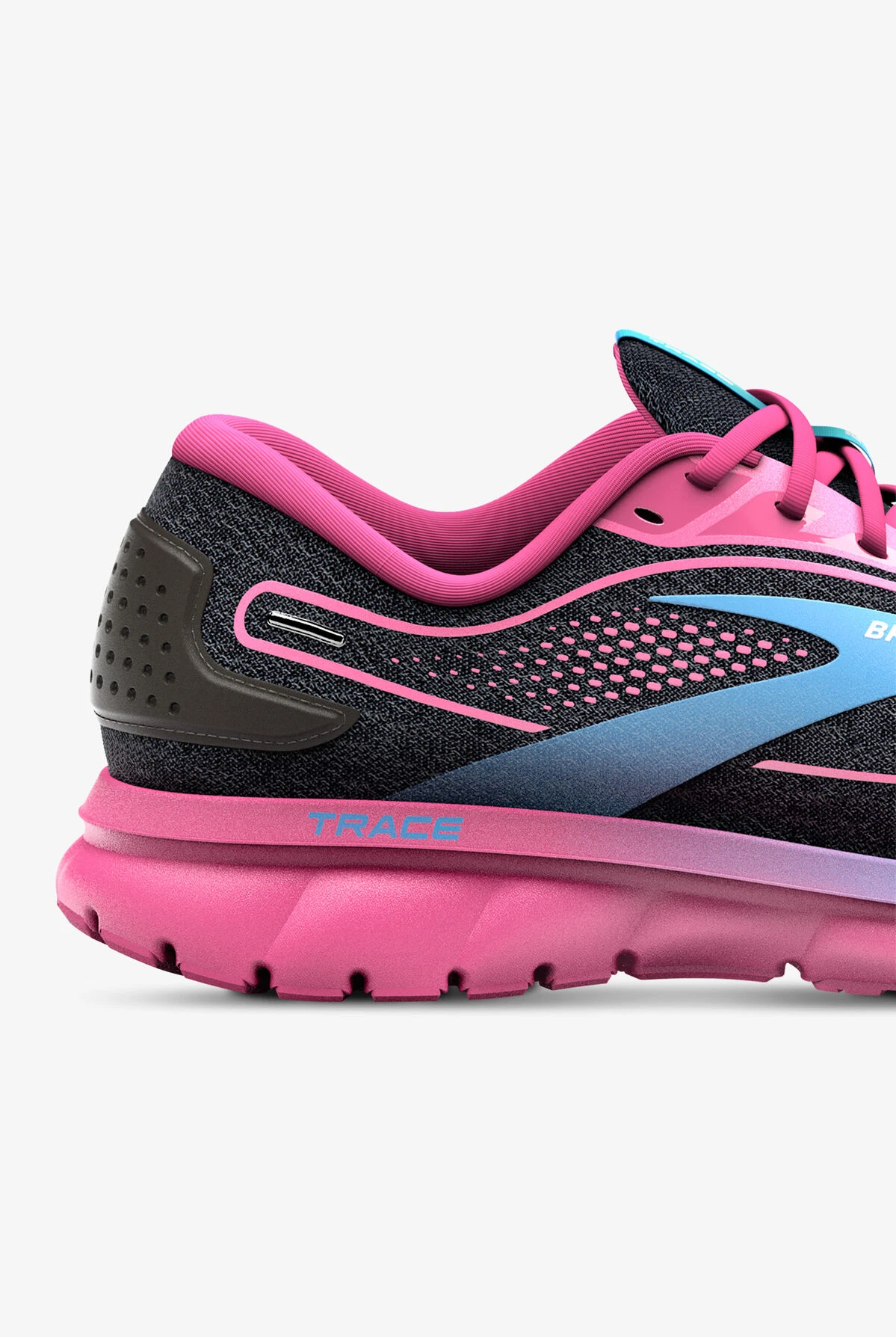 Brooks Women's Trace 2 Black/Marina/Lilac Rose Athletic Lace Up Nursing Shoes - Image 4