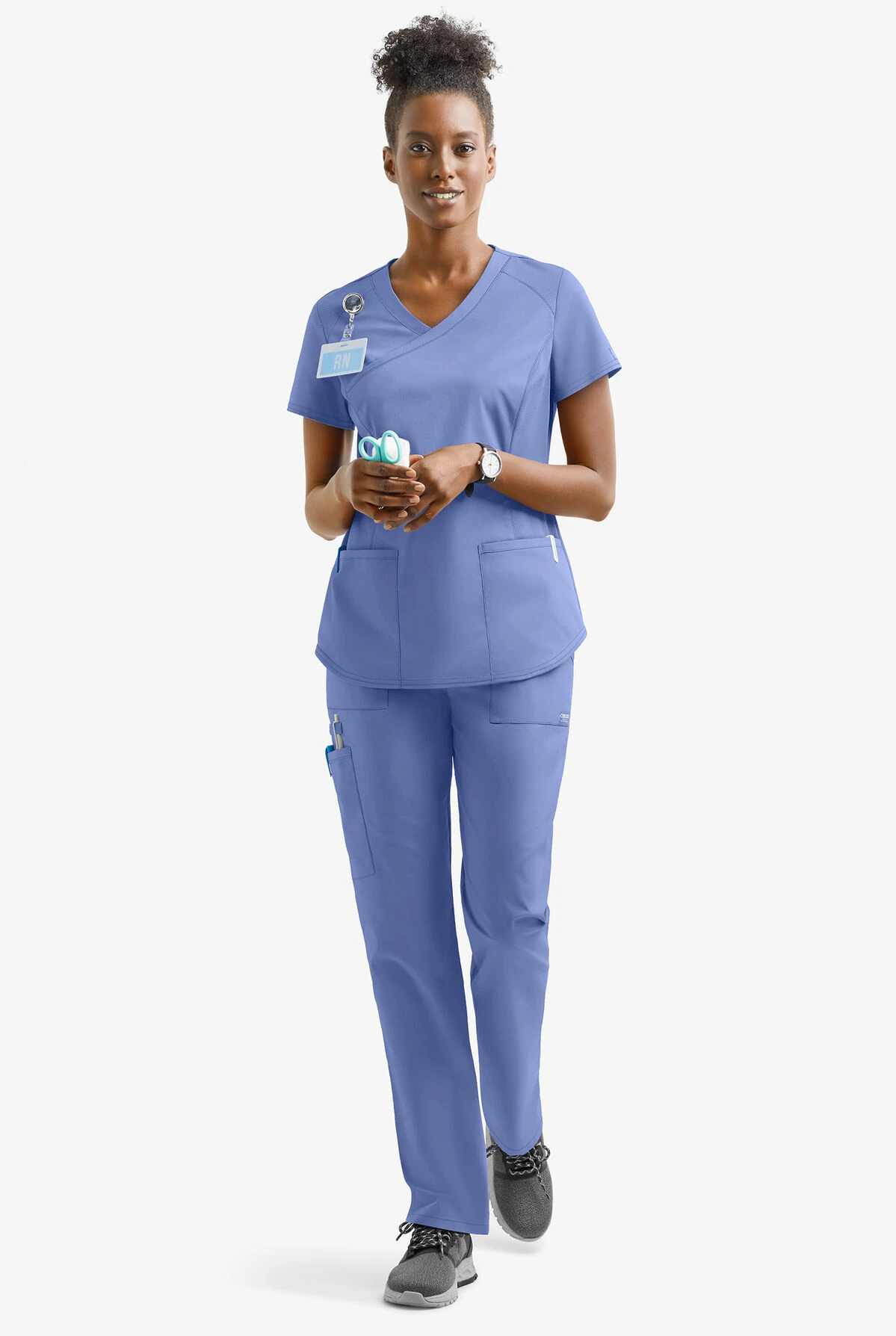 UA Exclusive Cherokee Workwear Professionals Active Women's 5-Pocket STRETCH Tapered Leg Scrub Pants - Petite - Image 4