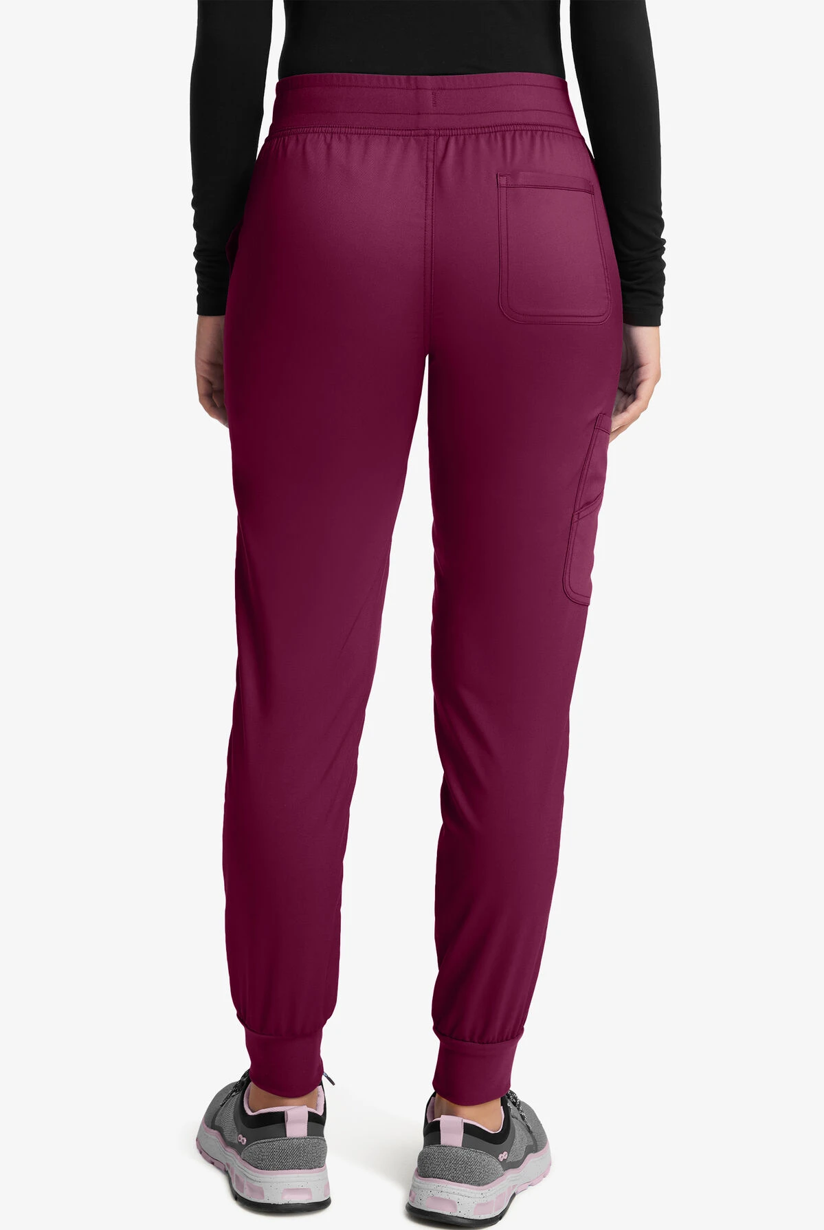 Cherokee Workwear Revolution Women's 5-Pocket STRETCH Cargo Jogger Scrub Pants - Petite - Image 2