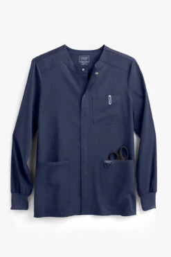 Cherokee Workwear Revolution Men's 3-Pocket STRETCH Snap Front Scrub Jacket