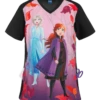 Cherokee Tooniforms Disney Frozen 2 Women's 1-Pocket V-Neck Print Scrub Top