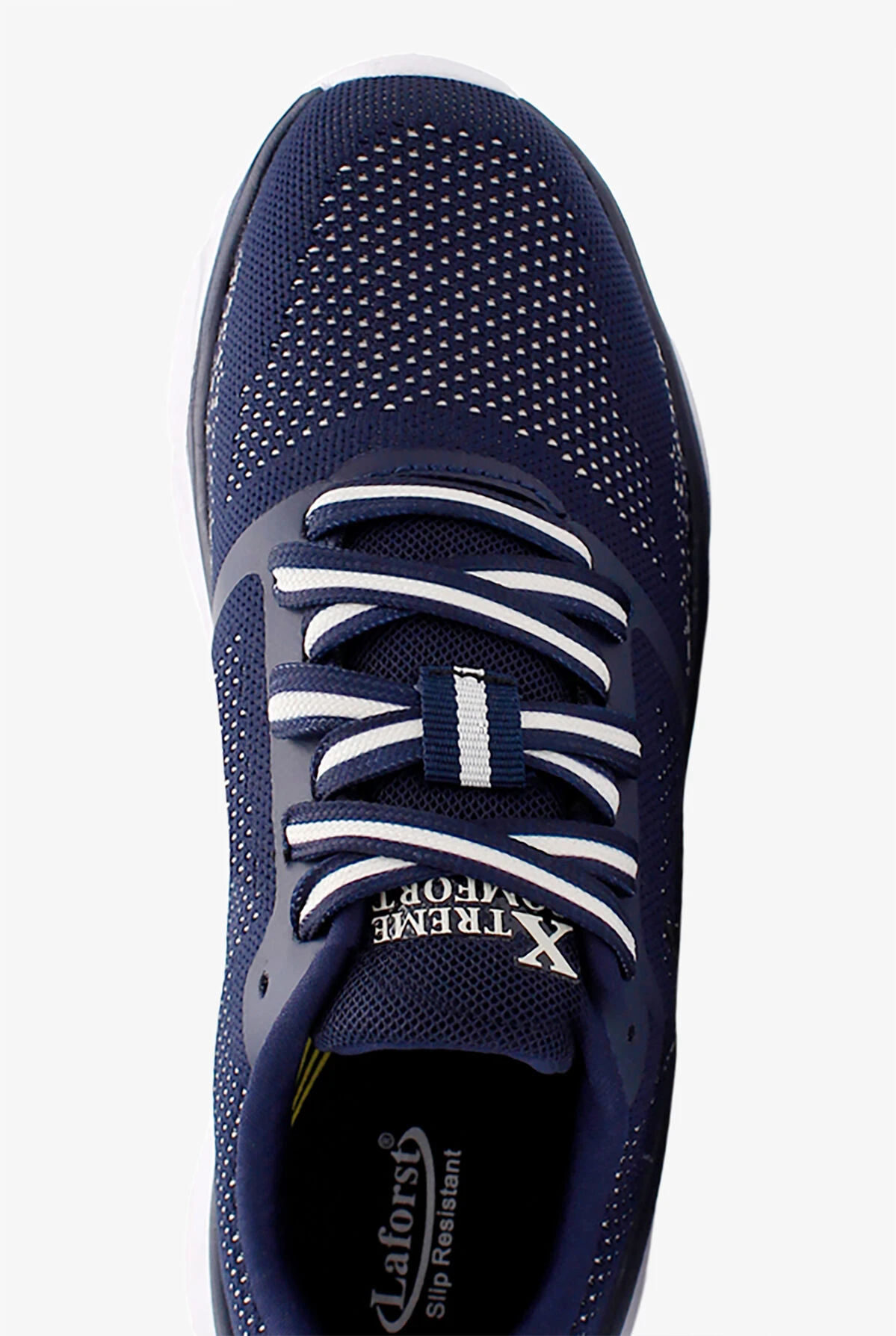 LaForst Women's Extreme Comfort Heart Beat Navy Athletic Lace Up Nursing Shoes - Image 2