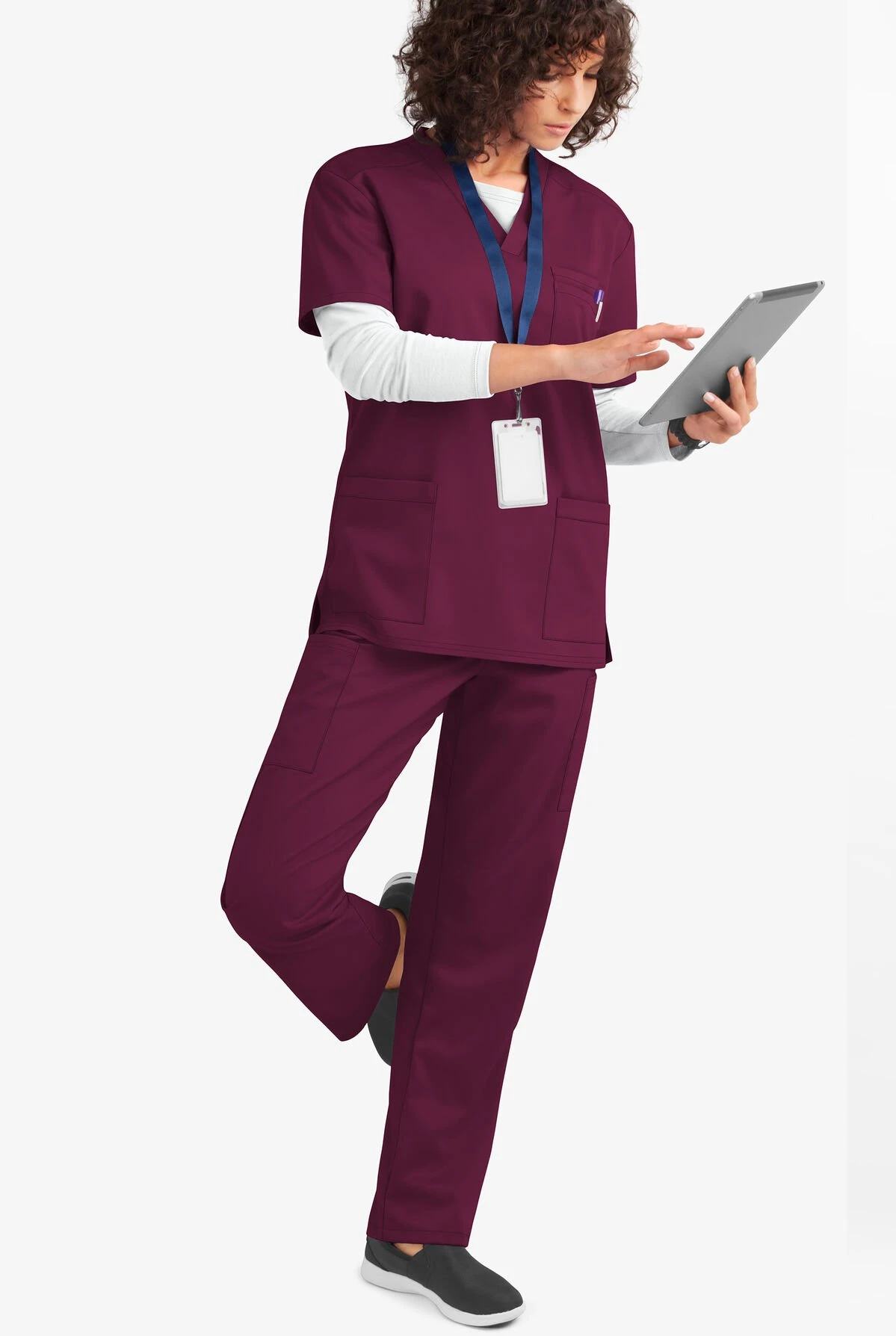 UA Flex2 Unisex 6-Pocket Pull-On Cargo STRETCH Scrub Pants - Image 2