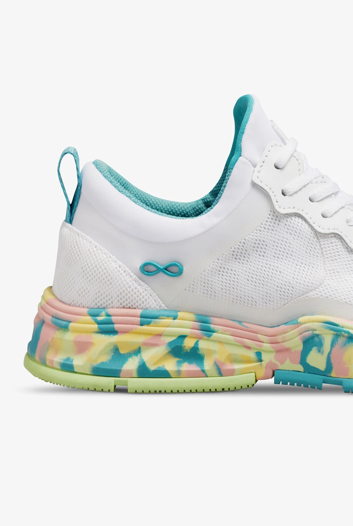 Infinity By Cherokee Women’s Fly White Colorful/Camo Athletic Lace Up Nursing Shoes - Image 4