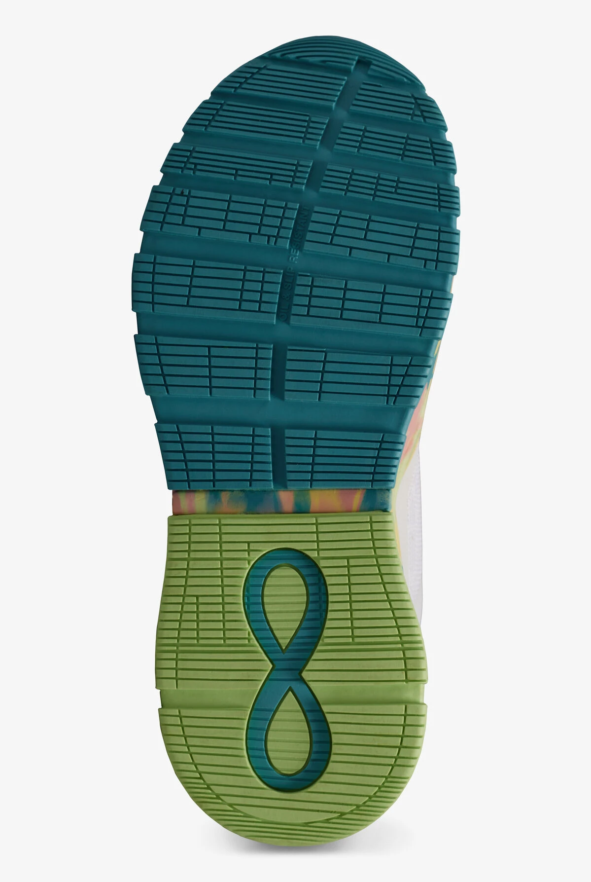 Infinity By Cherokee Women’s Fly White Colorful/Camo Athletic Lace Up Nursing Shoes - Image 6