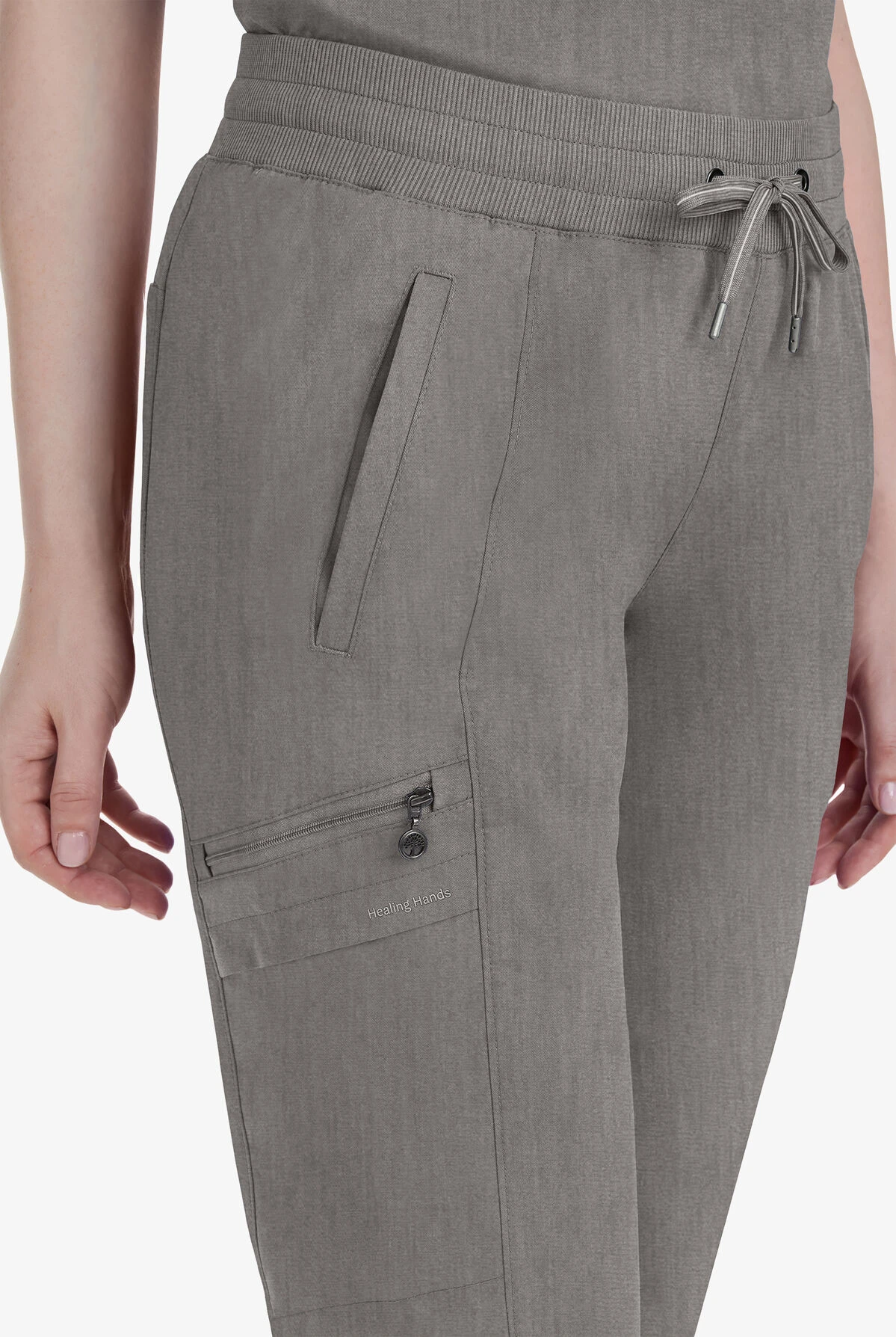Healing Hands Purple Label Toby Women's 7-Pocket STRETCH Jogger Drawstring Scrub Pant - Petite - Image 2