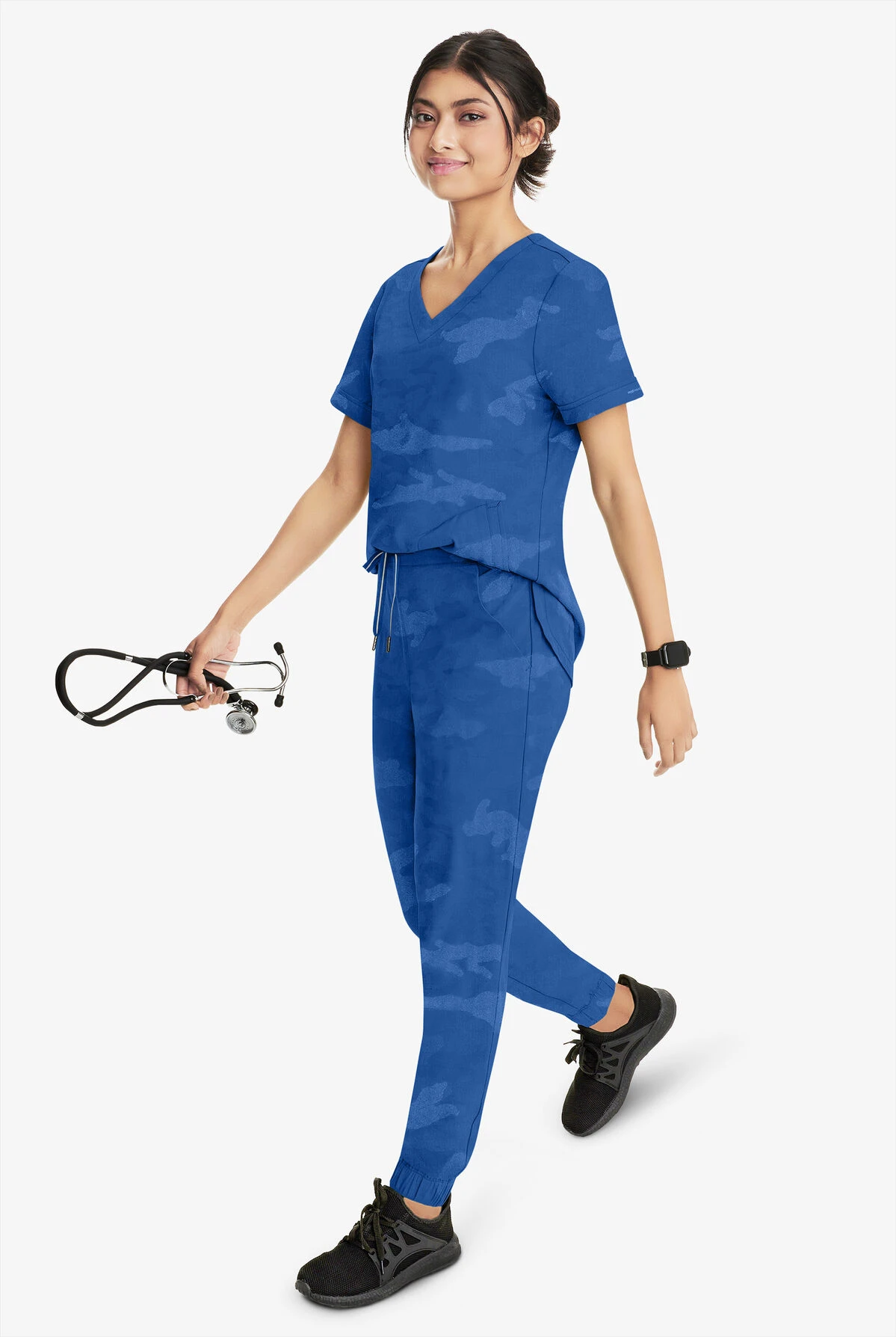 Healing Hands Purple Label Tate Camo Women's 5-Pocket STRETCH Jogger Scrub Pants - Image 2