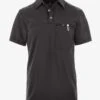 Cherokee Infinity Men's 1 Zippered Pocket STRETCH Rib-Knit Polo Scrub Top