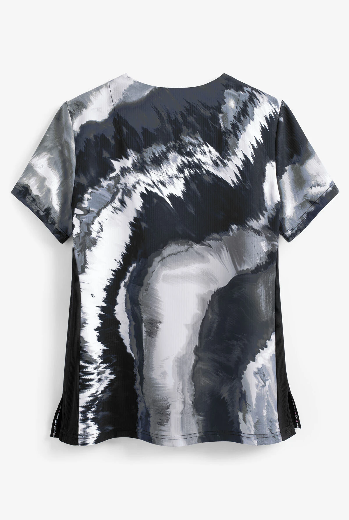 Koi Lite⢠Platinum Marble Women's 2-Pocket V-Neck Print Scrub Top - Image 2