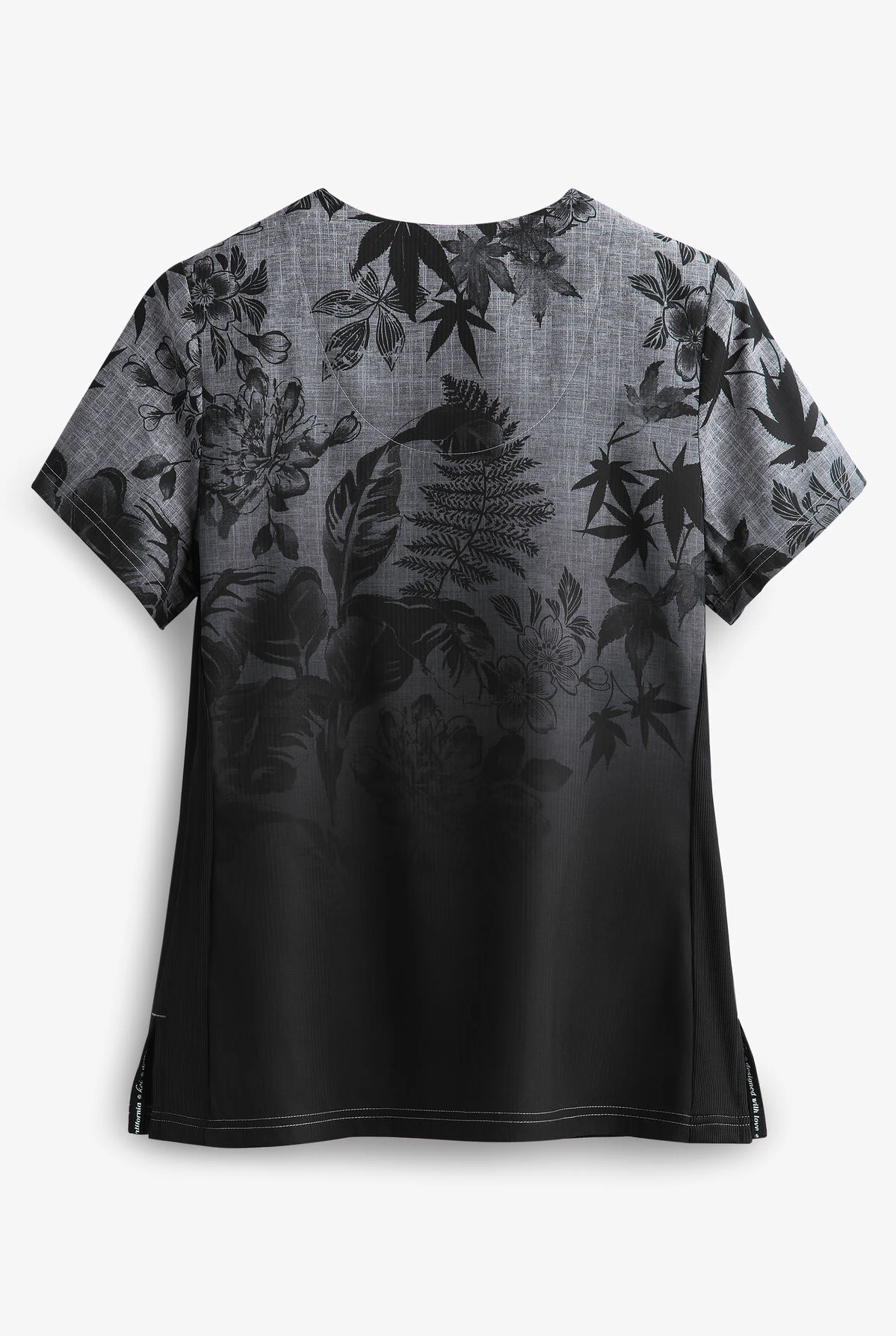 Koi Lite⢠Eastern Dreams Platinum Ombre Women's 2-Pocket V-Neck Print Scrub Top - Image 2