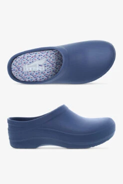 Dansko Women's Kaci SR Blue Backless Clogs
