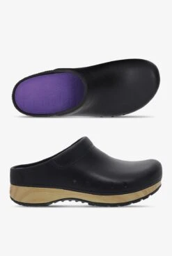 Dansko Women's Kane Black Backless Nursing Clogs