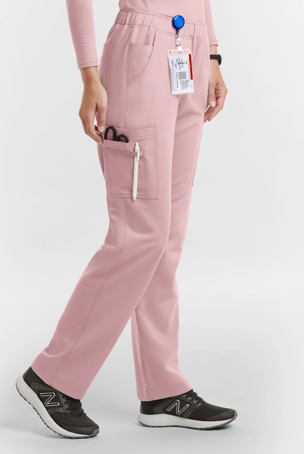 MOVEMENT By Butter-Soft Rigel Women's 9-Pocket Interior Drawstring STRETCH Scrub Pants - Petite - Image 3