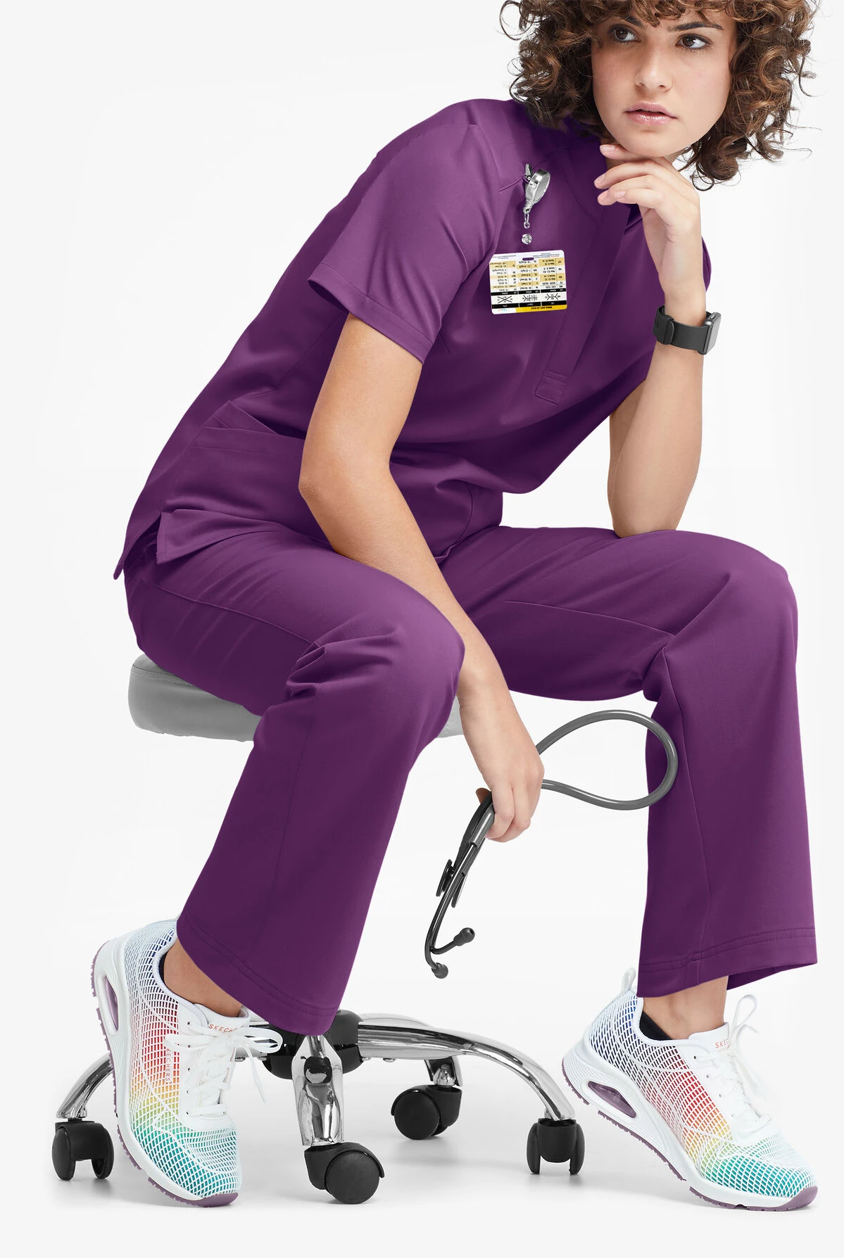 MOVEMENT By Butter-Soft Mira Women's 6-Pocket Wide Leg Scrub Pants - Image 4