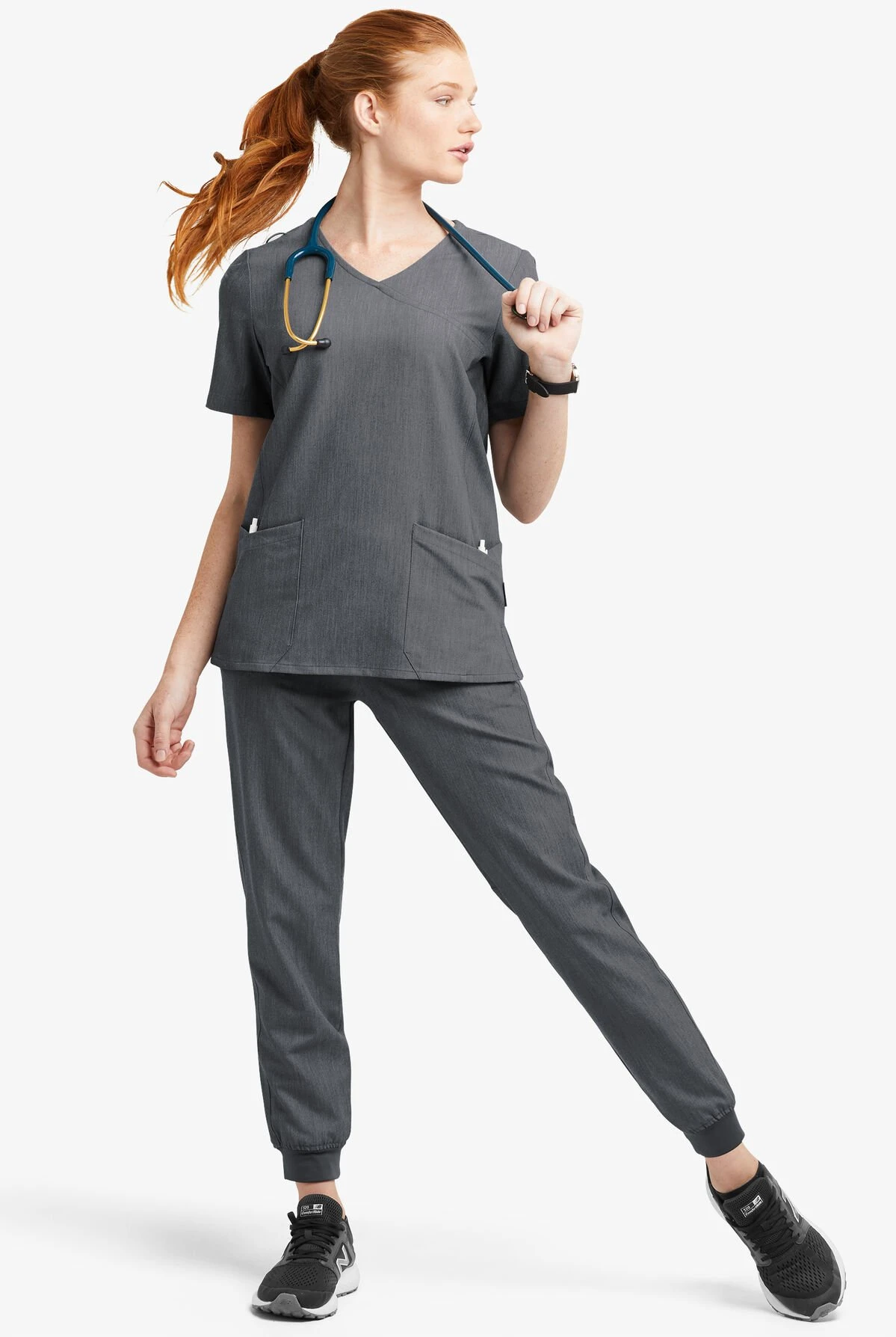 MOVEMENT By Butter-Soft Vega Women's 5-Pocket Flat Front Jogger STRETCH Scrub Pants - Image 2