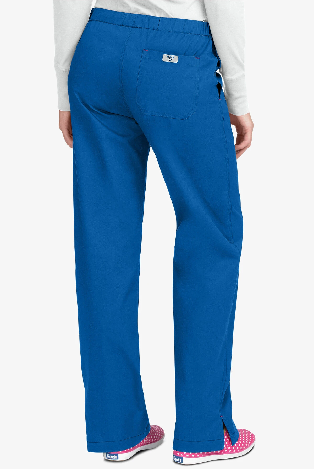 Med Couture Signature Women's 5-Pocket STRETCH Drawstring Scrub Pants - Image 2