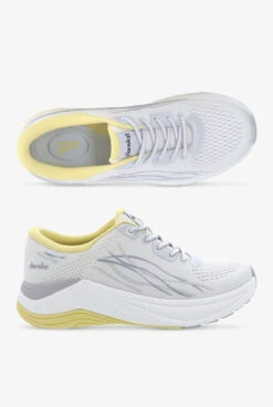 Dansko Pace Women's White/Yellow Lightweight Lace Up Athletic Shoes
