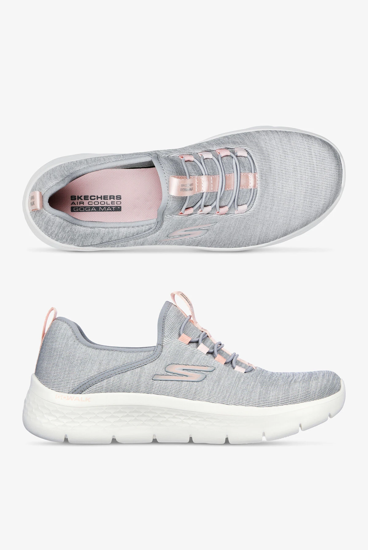 Skechers Performance Women's Go Walk Flex Lucy Gray Athletic Lace Up Nursing Shoes