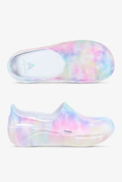 Anywear Unisex Streak Watercolor Rainbow Slip On Nursing Shoes