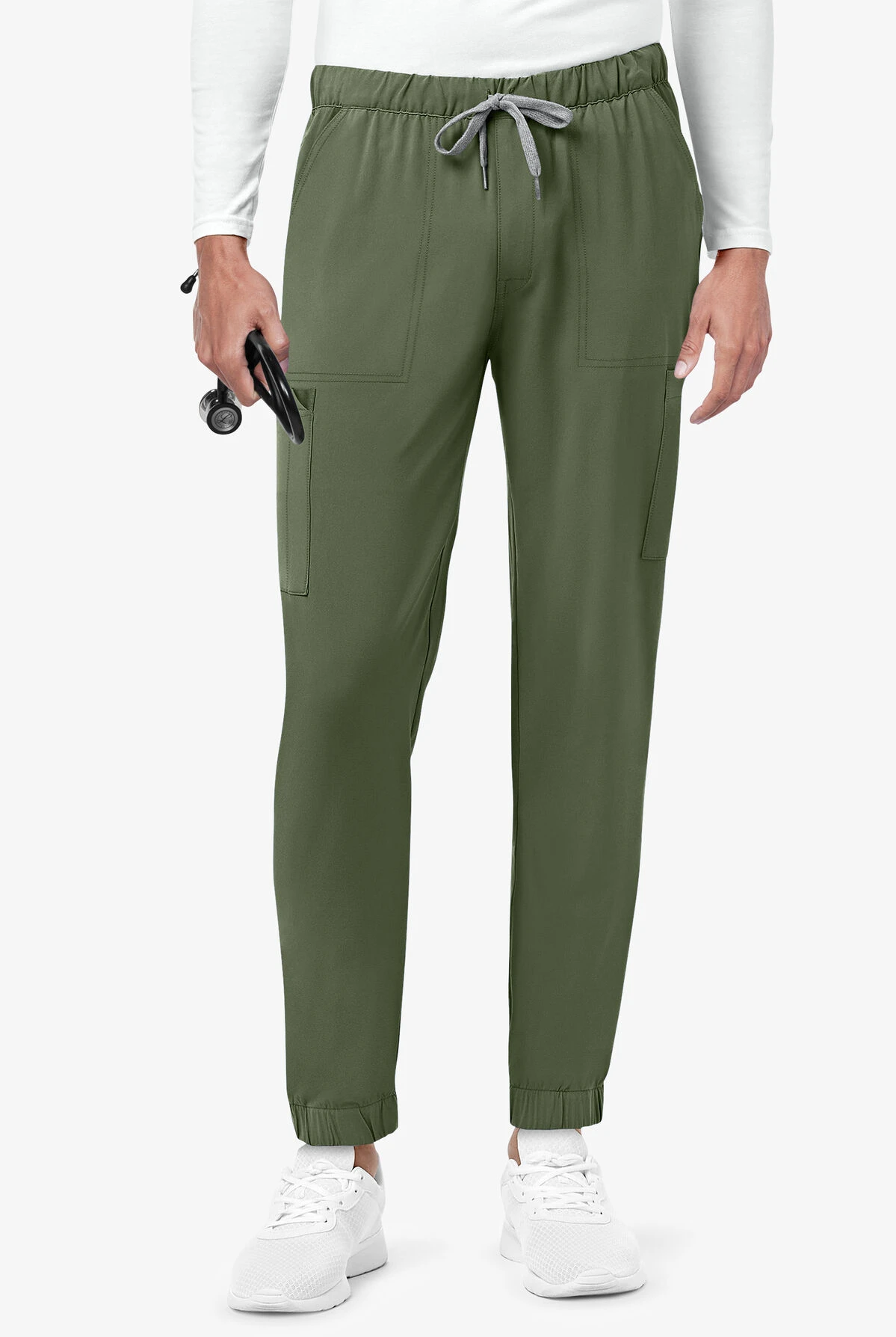 WonderWink Renew Men's 7-Pocket STRETCH Cargo Jogger Scrub Pants